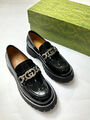 Лоферы Gucci женский кожа черный 122869-2