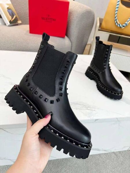 Женские ботинки Valentino женский кожа черный o9627559-1-2