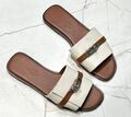 Шлепки Hermès женский кожа chèvre белый 149147