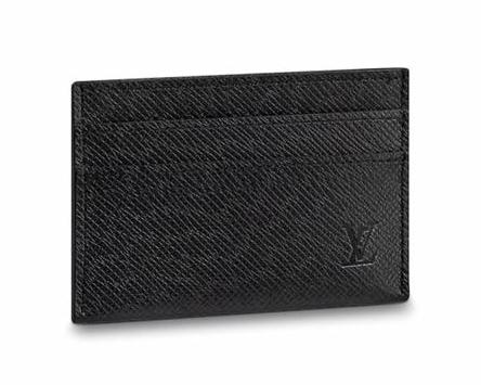 Держатель для карт Louis Vuitton Double женский кожа черный 16484