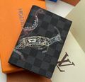 Мужская обложка на паспорт Louis Vuitton мужской канва черный 113389