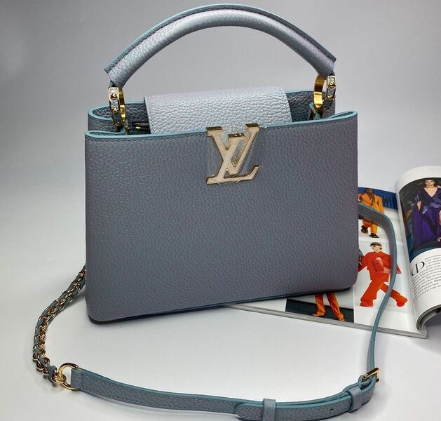 Сумка Louis Vuitton Capucines женский кожа графитовый 122768