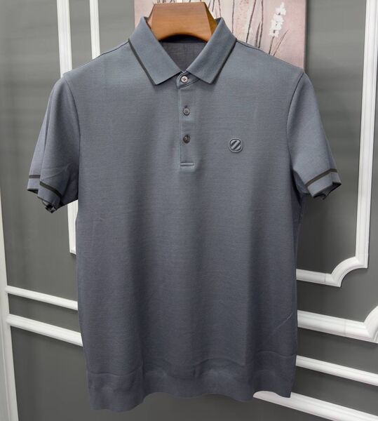 Мужское поло Zegna мужской графитовый 152037