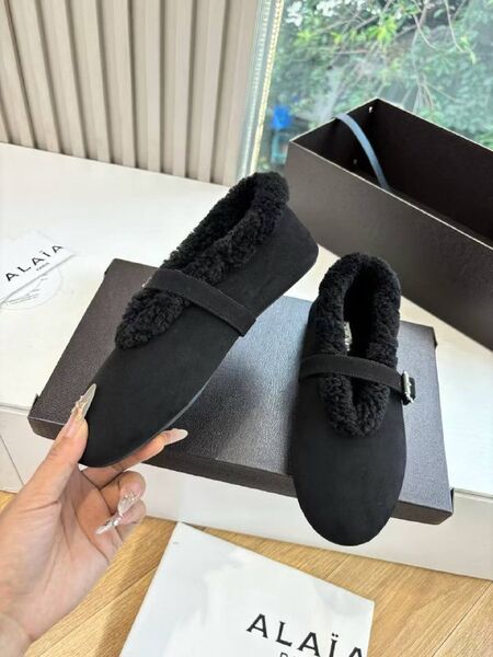 Женские зимние туфли Alaïa женский замша черный u6282186-1-2