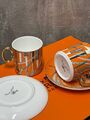 Чайный набор Hermès фарфор оранжевый t3694003-1-5