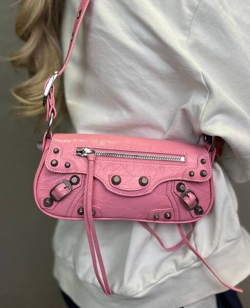 Сумка Balenciaga женский кожа розовый 136569