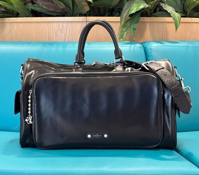 Дорожная сумка Louis Vuitton мужской кожа черный 200786