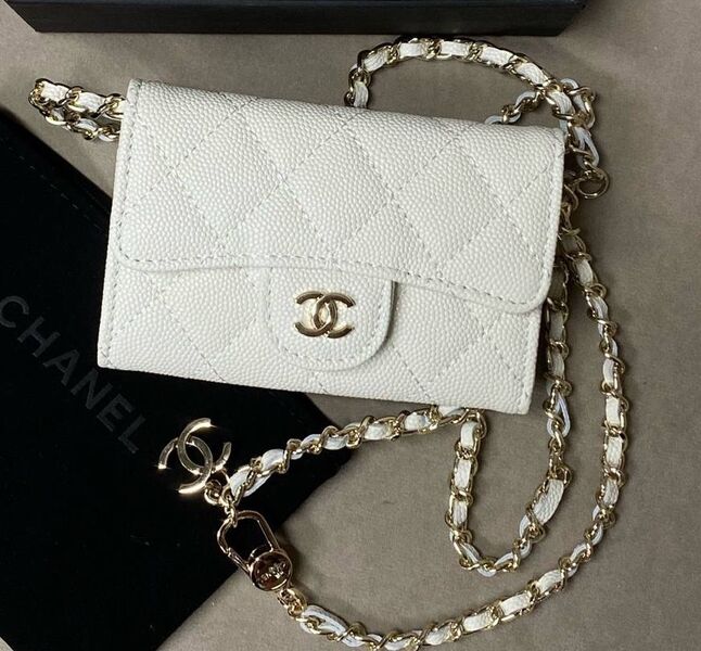 Сумка Chanel Micro женский кожа белый 187919