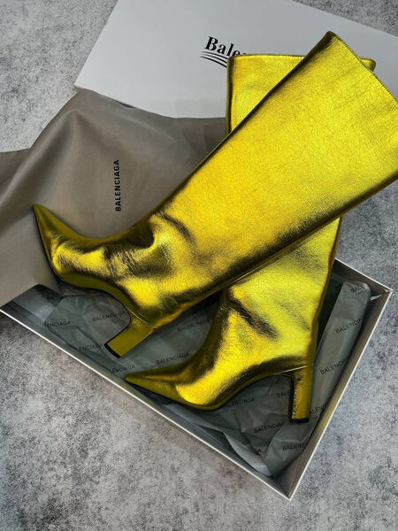 Сапоги Balenciaga женский кожа горчичный 133409-2