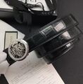 Мужской ремень Gucci мужской кожа черный 52391-1