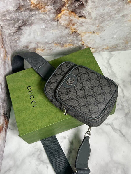Мужская сумка мессенджер Gucci мужской текстиль 120430-3