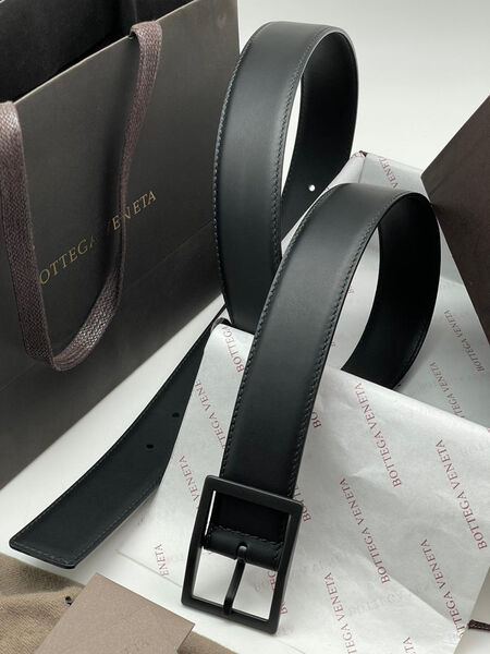 Мужской ремень Bottega Veneta мужской кожа черный 108663-3