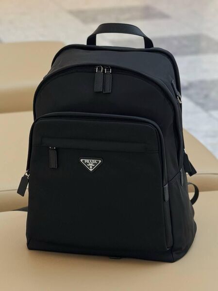 Мужской рюкзак Prada мужской нейлон черный 132406-6
