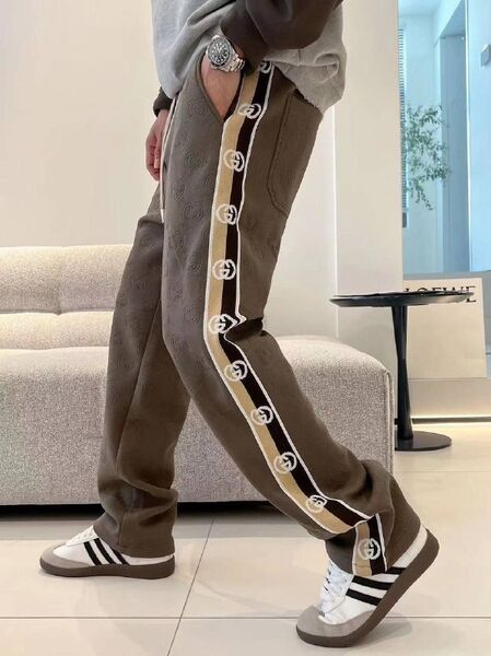 Мужские брюки Gucci мужской серый e7566109-1-4