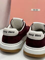 Кеды Miu Miu женский замша бордовый 146002-3