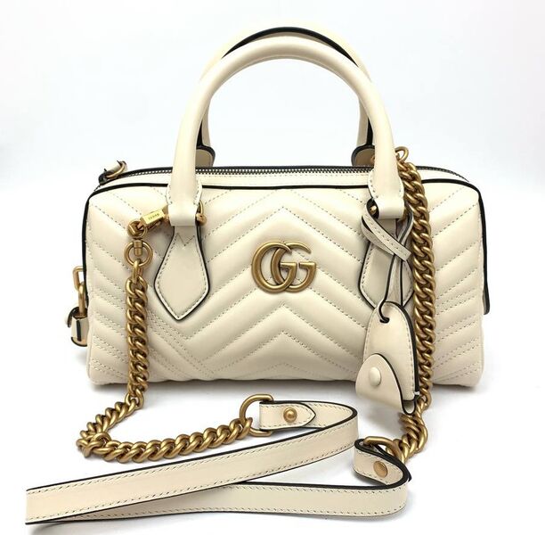 Сумка Gucci женский кожа бежевый 131447