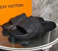 Мужские шлепки Louis Vuitton мужской резина черный 151375-1