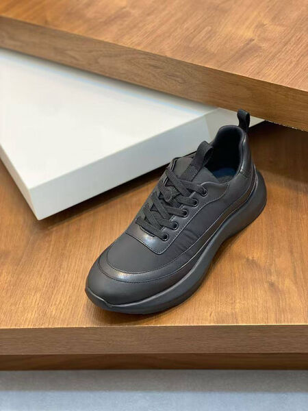 Мужские кроссовки Hermès мужской кожа черный 173047-7