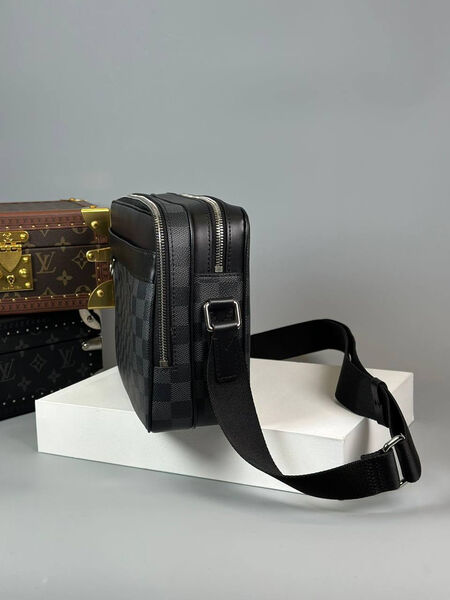 Мужская сумка мессенджер Louis Vuitton мужской кожа черный 172610-3