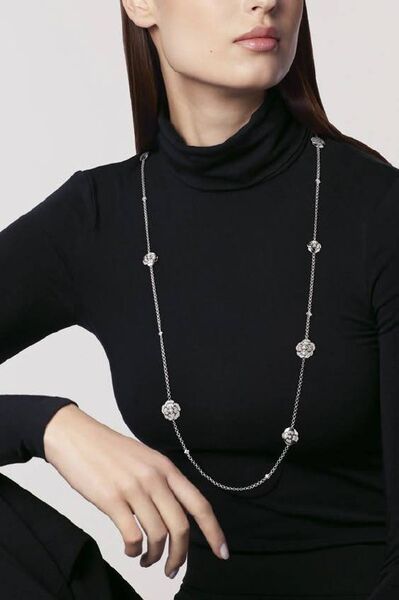 Колье Chanel Camelia женский белое золото a9533664-1-3