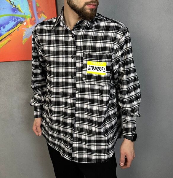 Мужская рубашка Vetements мужской черный 104148