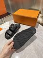 Женские шлепанцы Hermes женский кожа черный f9609229-1-4