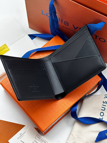 Мужской портмоне Louis Vuitton мужской кожа черный 173925-4