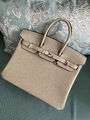 Сумка Hermès Birkin 25 ручная работа женский кожа бежевый 100623-4