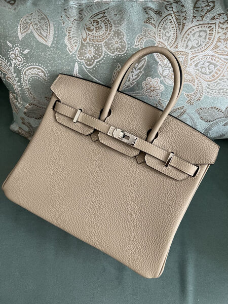 Сумка Hermès Birkin 25 ручная работа женский кожа бежевый 100623-4