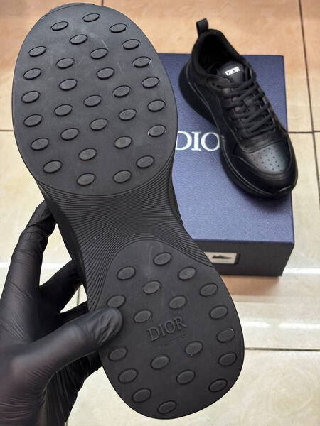 Мужские кроссовки Christian Dior мужской кожа черный 167265-4