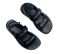 Сандалии Celine женский кожа chèvre черный,белый 65997