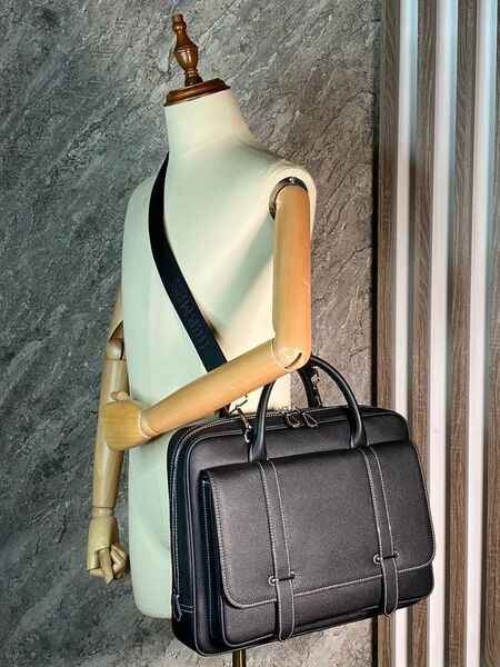 Мужской портфель Hermès мужской кожа черный 164055-5