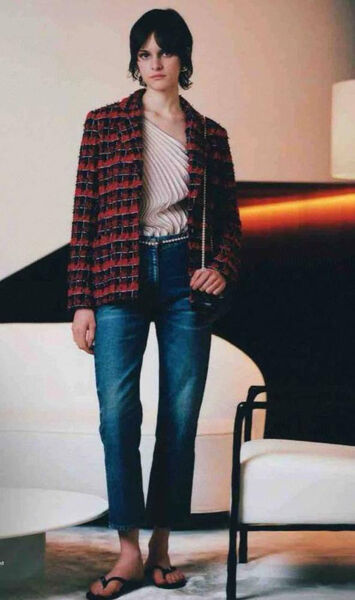 Пиджак Chanel женский бордовый 156619