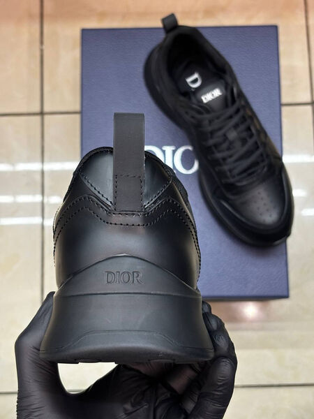 Мужские кроссовки Christian Dior мужской кожа черный 167265-5
