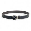 Мужской ремень двухсторонний Gucci мужской кожа черный 151639-2