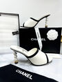 Шлепки Chanel женский кожа белый 192151-2
