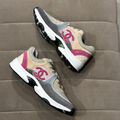 Кроссовки Chanel женский текстиль розовый 110893-5