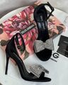 Босоножки Dolce & Gabbana женский сатин черный 180910