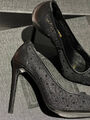 Туфли Saint Laurent женский сетка черный 146216-4