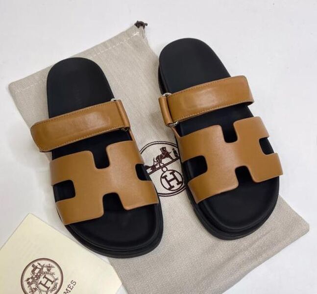 Шлепки Hermès женский кожа 89461