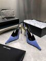 Женские туфли Saint Laurent женский кожа голубой a6396348-1-2