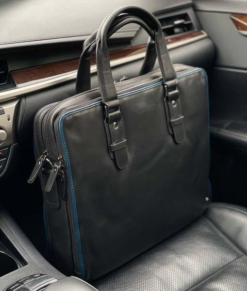 Мужской портфель Montblanc мужской кожа черный 52097