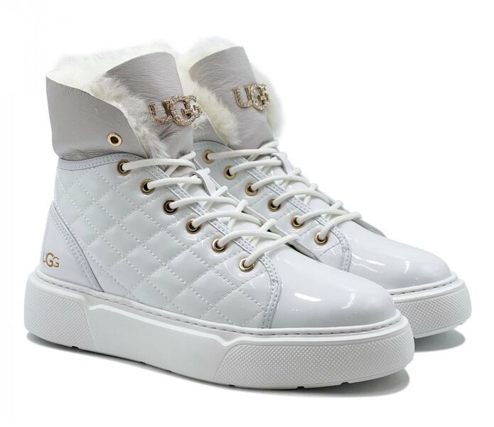 Угги Ugg женский кожа белый 132430