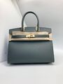 Сумка Hermès Birkin 30 ручная работа женский кожа графитовый 75354-2