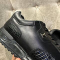 Мужские кроссовки Louis Vuitton мужской кожа черный 140506-4
