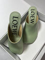 Мюли шлепки Loewe женский кожа болотный 149582-2