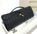 Клатч Bottega Veneta женский кожа,канва черный,коричневый 136349