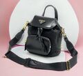 Рюкзак Prada женский кожа черный,серебристый 129951