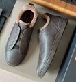 Мужские кеды Zegna мужской кожа страуса 170229