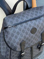 Мужской рюкзак Gucci мужской канва графитовый 123790-7